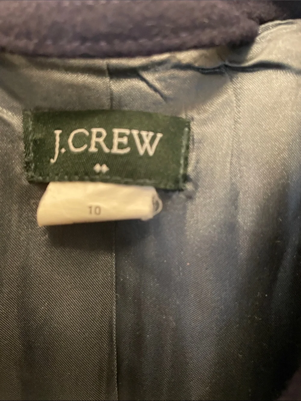 J.Crew Navy Wool Peacoat | Gold Button Double‑Breasted Jacket | Preppy Classic
